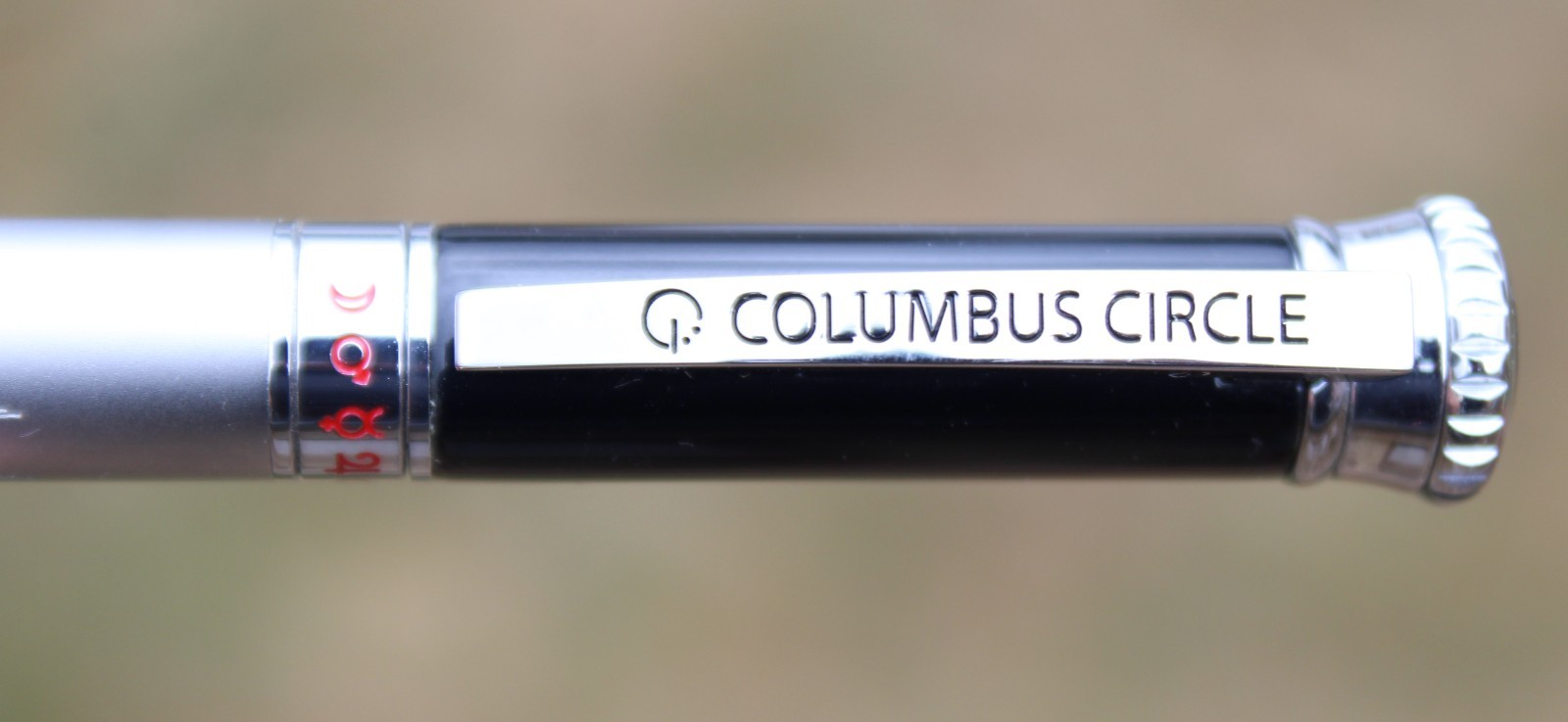 GEVRIL COLUMBUS CIRCLE BRASS & BLACK BALL POINT PEN – ITALY