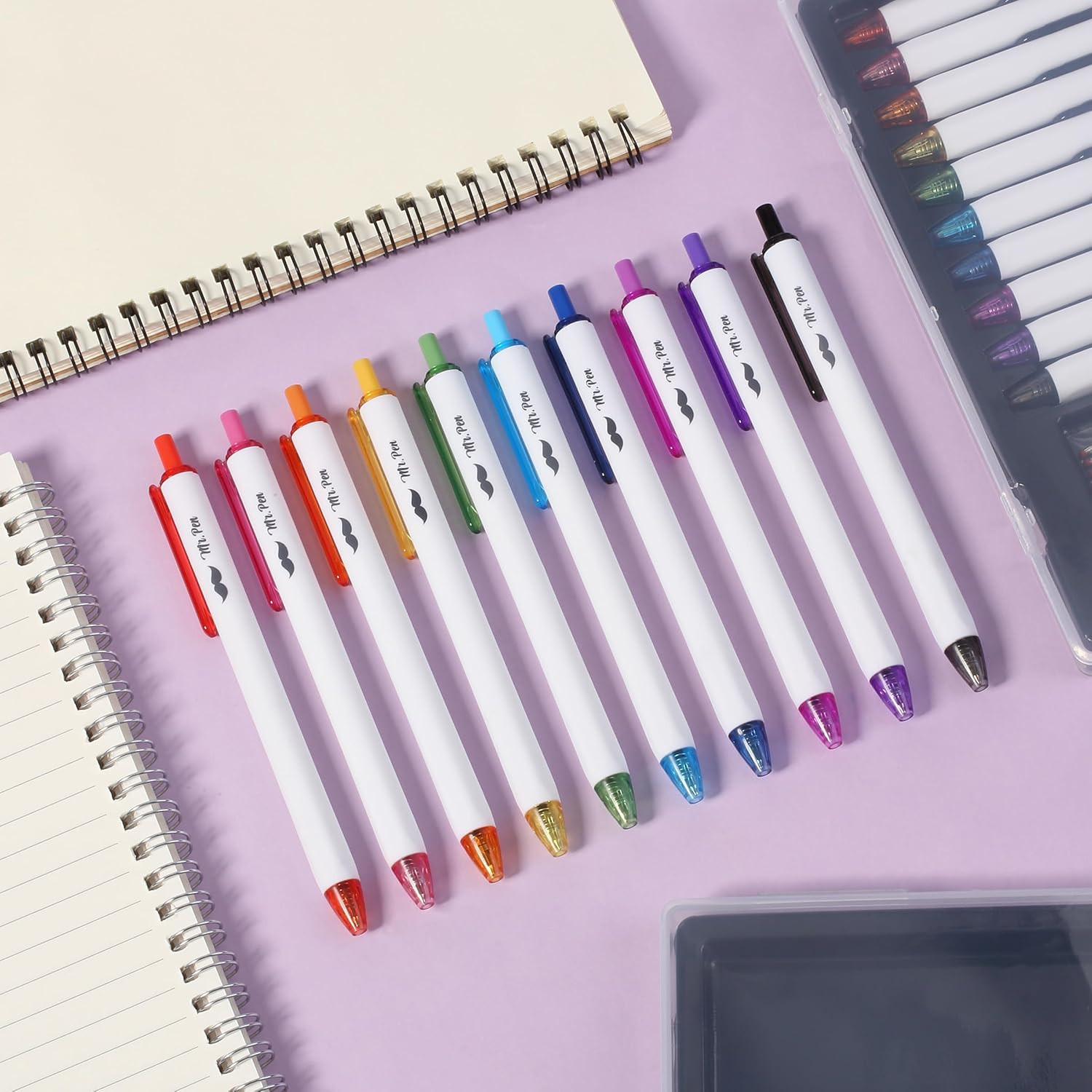 – Cute Ballpoint Pens Assorted Color Ink, 0.7Mm, 10 Colorful Ink