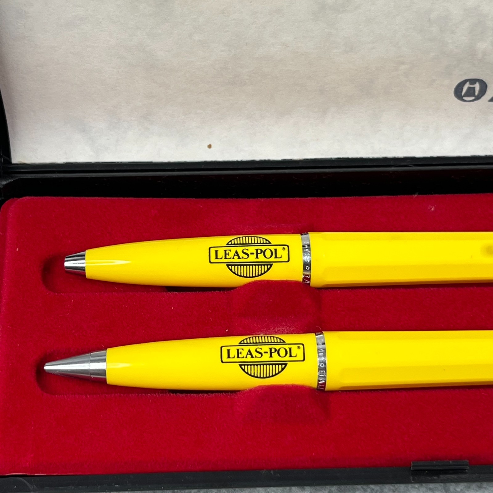 Ballograf Yellow Pencil and Ballpoint Pen Set With Original Box