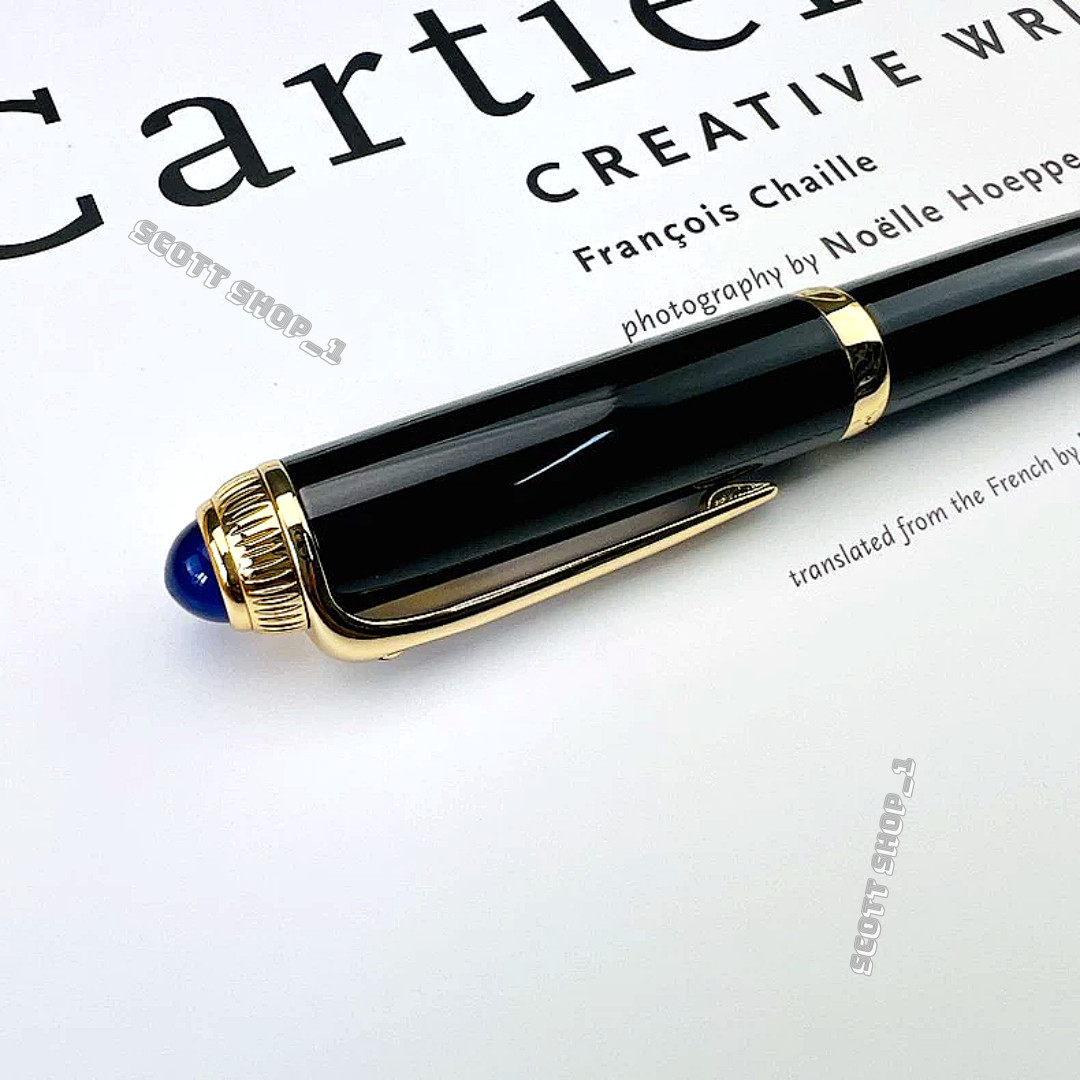 CARTIER Black Gold Composite Rollerball Pen Executive AD VIP Gift Rare