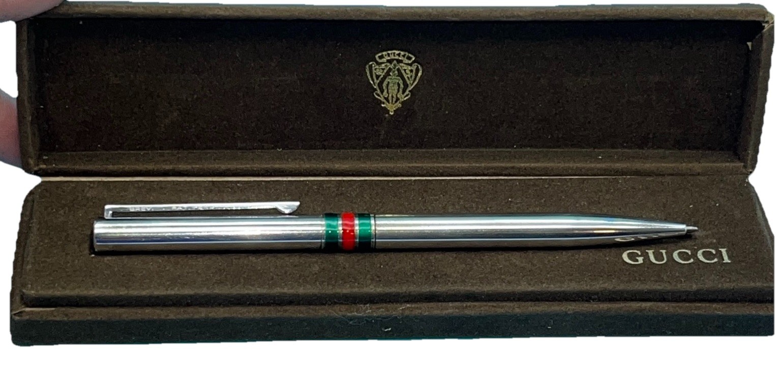 Vintage Gucci 925 Sterling Silver Ballpoint Pen Made in Italy Circa 1970s *READ