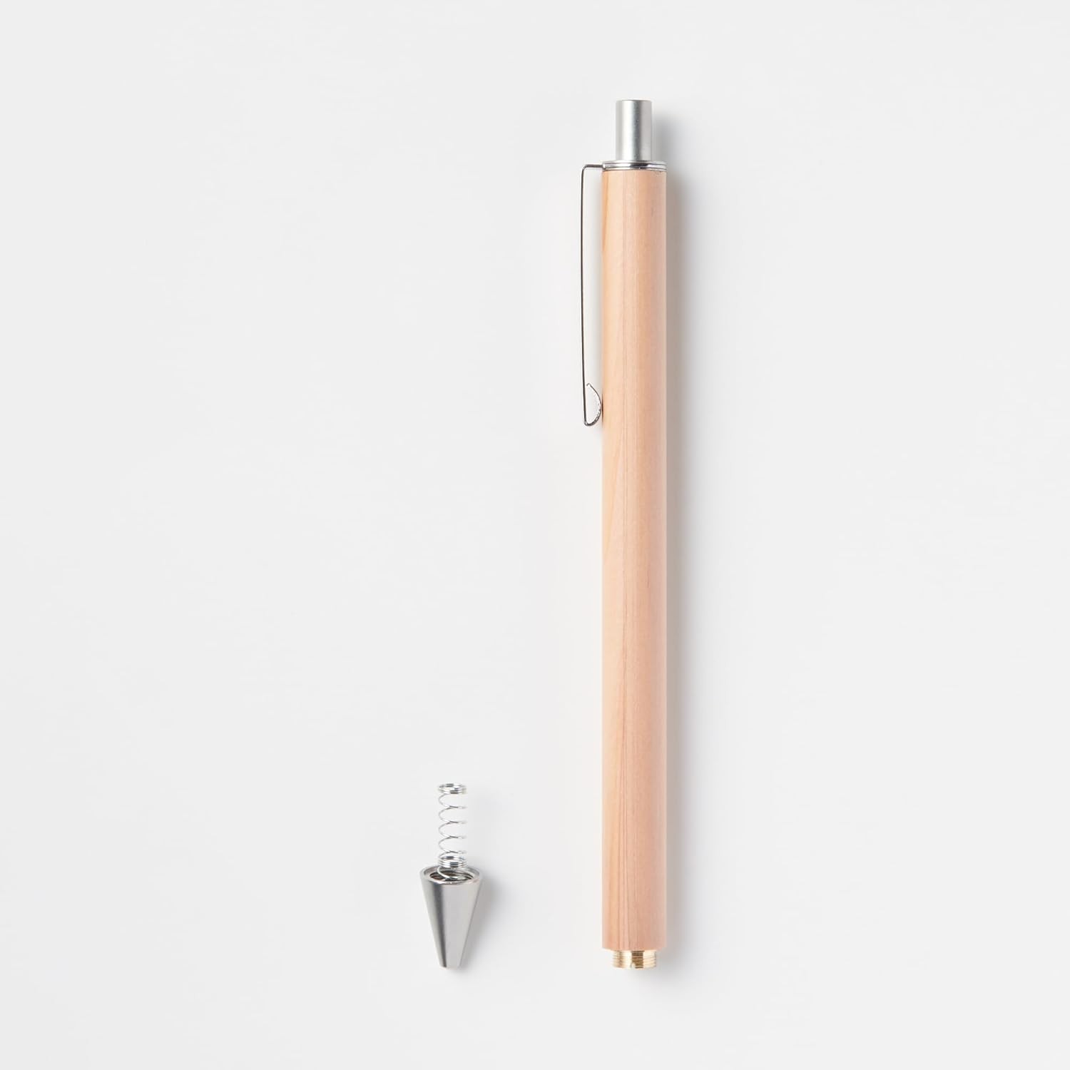 MOMA MUJI natural wood Hexagonal Ball point Pen 0.5mm made in Japan oil-based