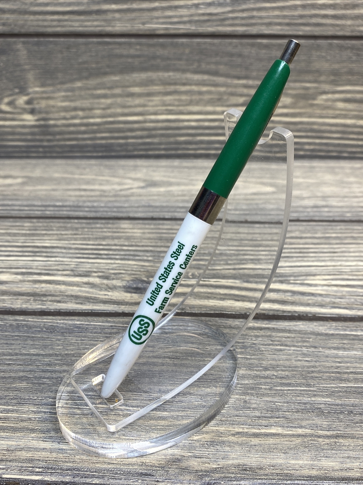 Vintage Pen United States Steel Farm Service Centers Green And White￼