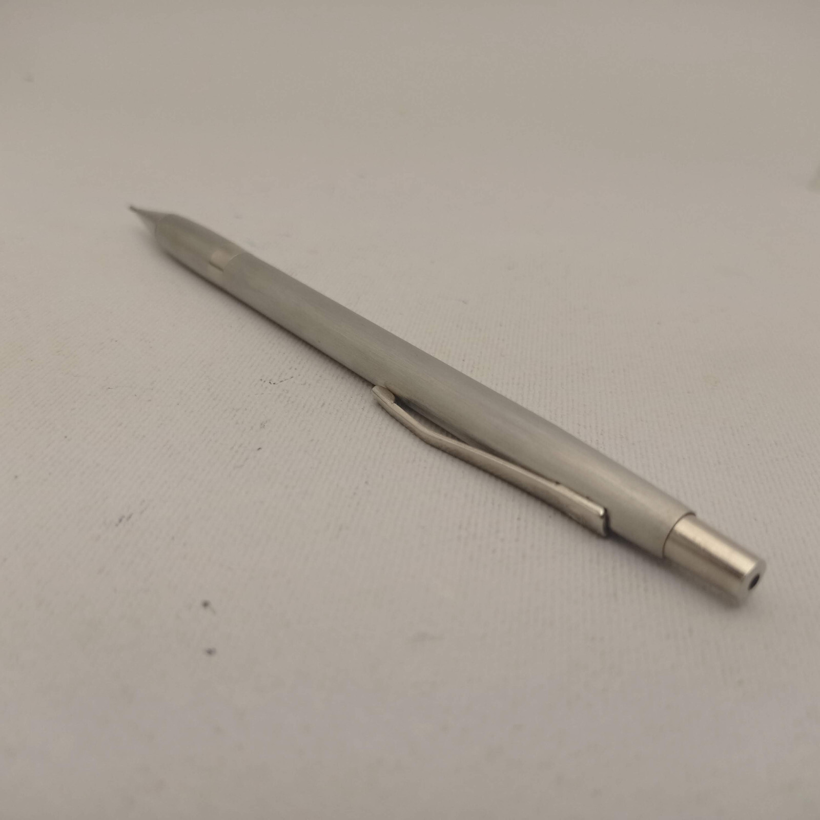 FEND BRUSHED STEEL BALLPOINT PEN AND MECHANICAL PENCIL 0.5MM SET VINTAGE UNUSED
