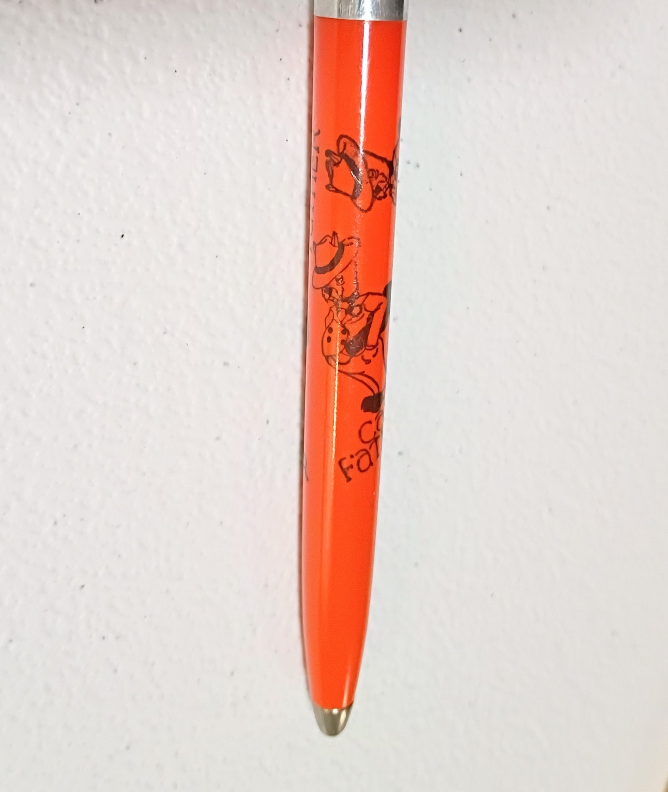 Lot of 2 Vintage Champion Ballpoint Pens Cat Father & Solid Yellow
