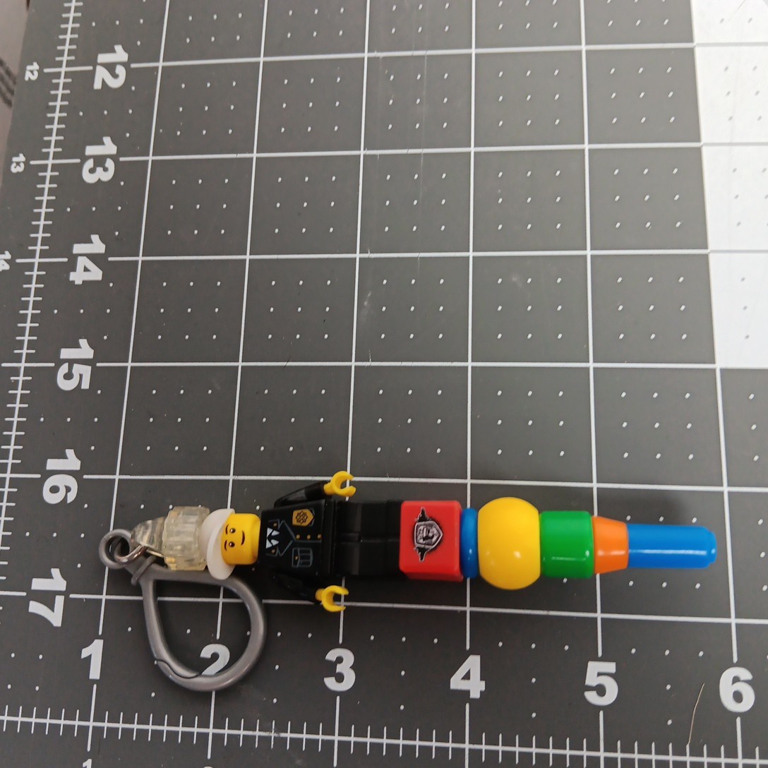 Lego City Police Officer Pen Key Chain 6 Inch Loose Toy Replacement