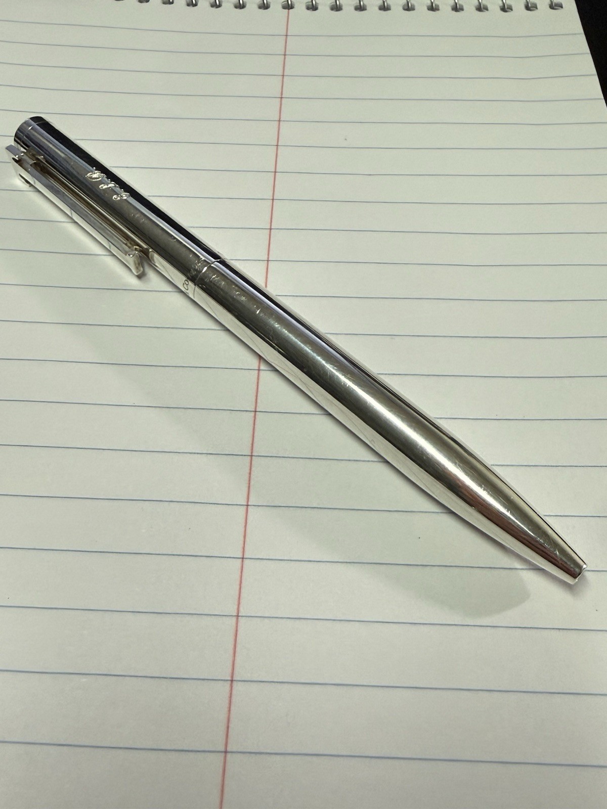 Classic Tiffany & Co «T» Clip Sterling Silver 925 Twist Ballpoint Pen Germany