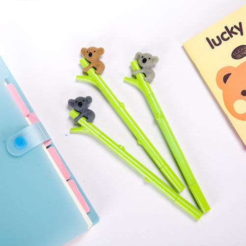 4Pcs Cute Cartoon Koala Gel Pen 0.5mm Black Ink Stationery School Pens Gifts