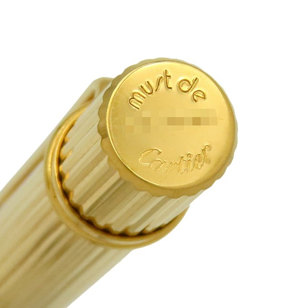 Cartier Twist Pen ST150090 Gold GP Black Ink Used 13cm Unisex