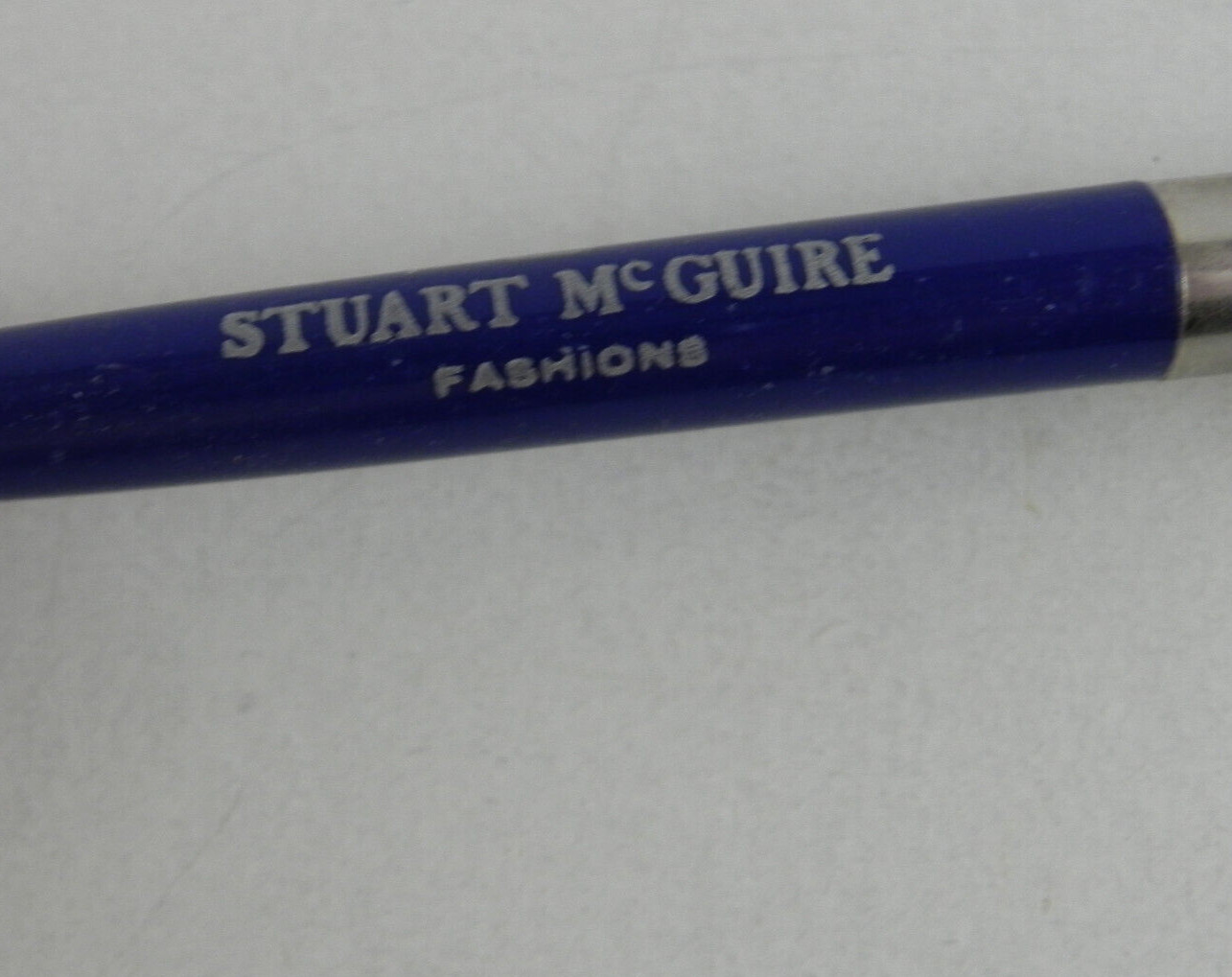 Vintage Advertising Pen ~ Stuart McGuire Fashions ~ Navy Blue