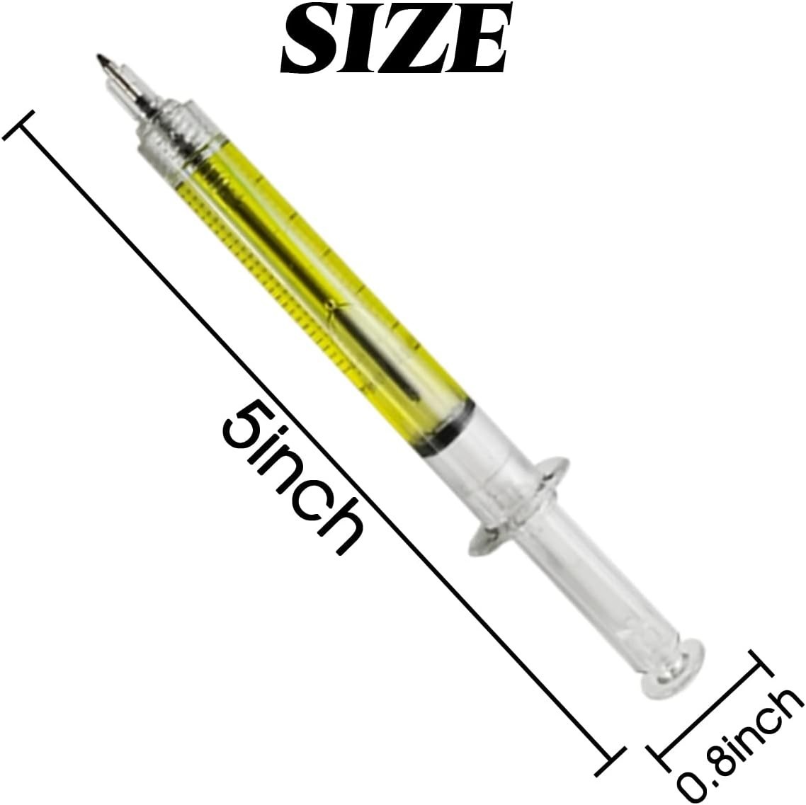 36PCS OR 24PCS Syringe Pens Retractable Fun Multi Color Novelty Pen for Nurses,