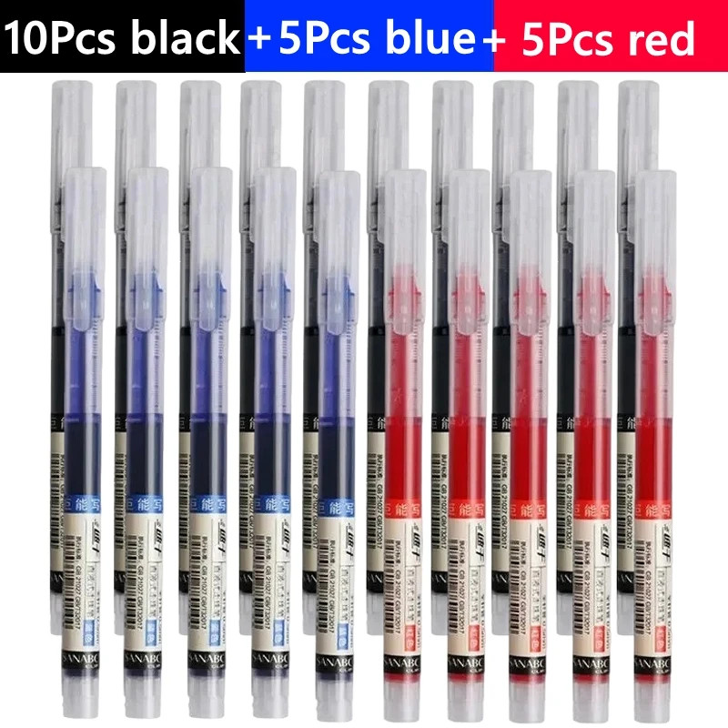 0.5mm Gel Pens Fine Point Black Blue Ink Smooth Writing Office School Supplies