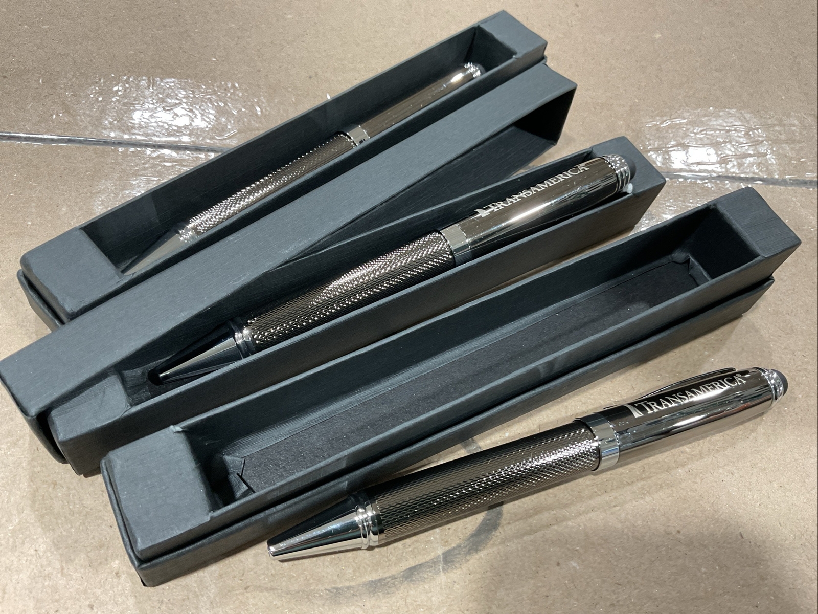 I Mark ball point pen New, Branded Transamerica Made In China Set Of 3