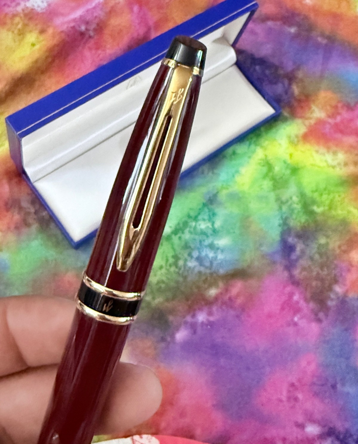 Waterman Paris Vintage X-pert Solid Burgundy Cartridge Fountain Fill Pen France