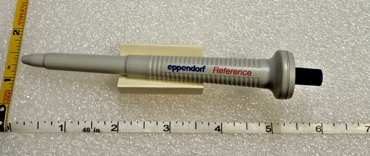 Eppendorf Reference Pipette Ballpoint Pen blue end cap BLACK ink novelty German