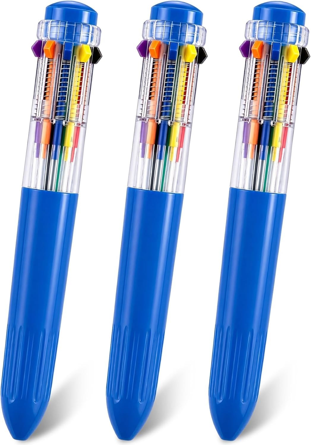 Colorful 10-in-1 Retractable Ballpoint Pens – Perfect for Office & School Use