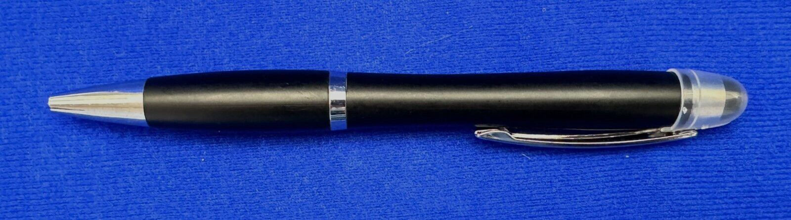 Branded Khoros Twist Activated Black Ballpoint Pen with Black Ink