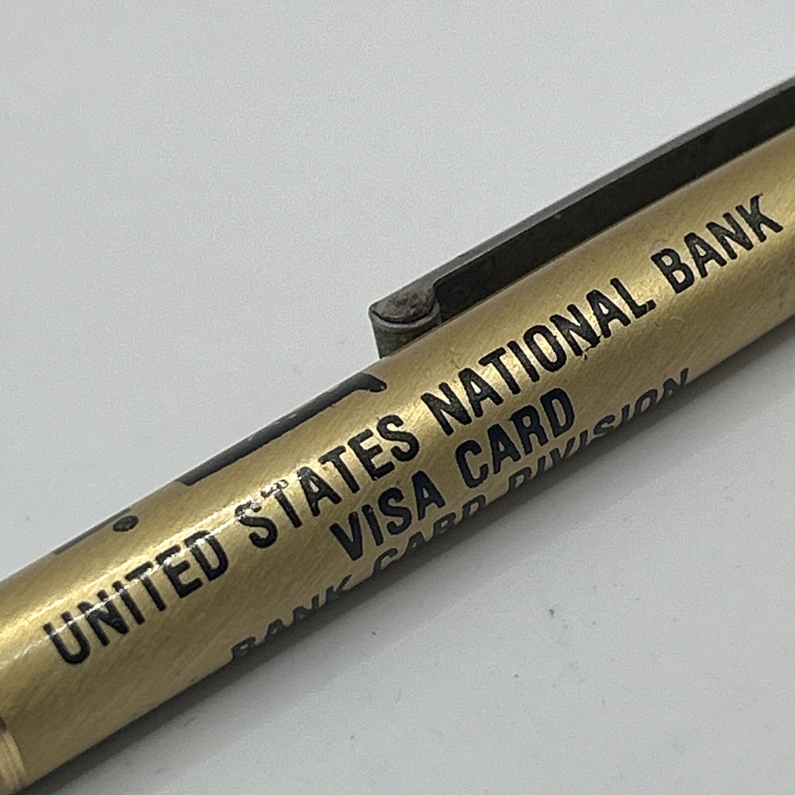 VTG Ballpoint Pen US Bank United States National Bank Visa Card Bank Division