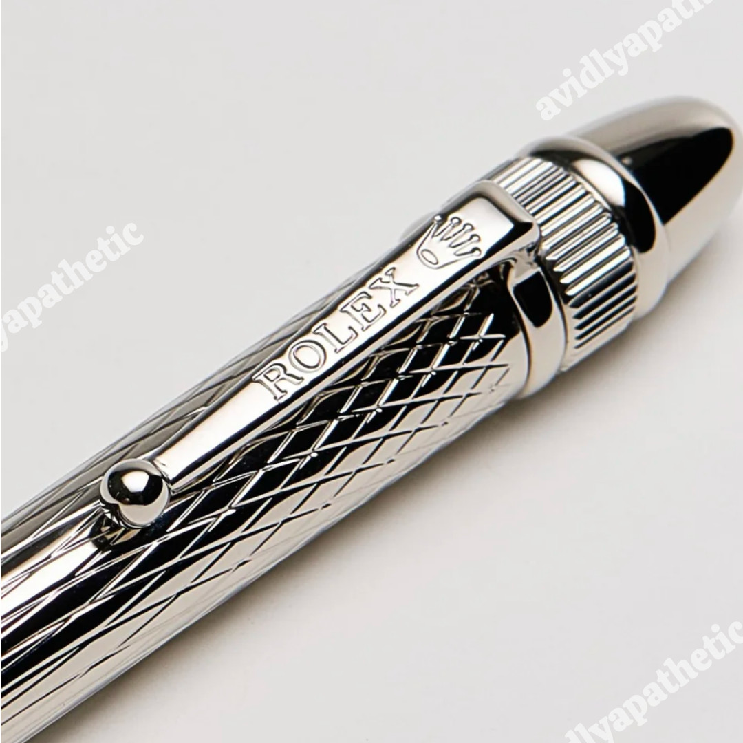 HOT Rolex Silver Diamond Style Palladium Finish Ballpoint Pen – New in Box