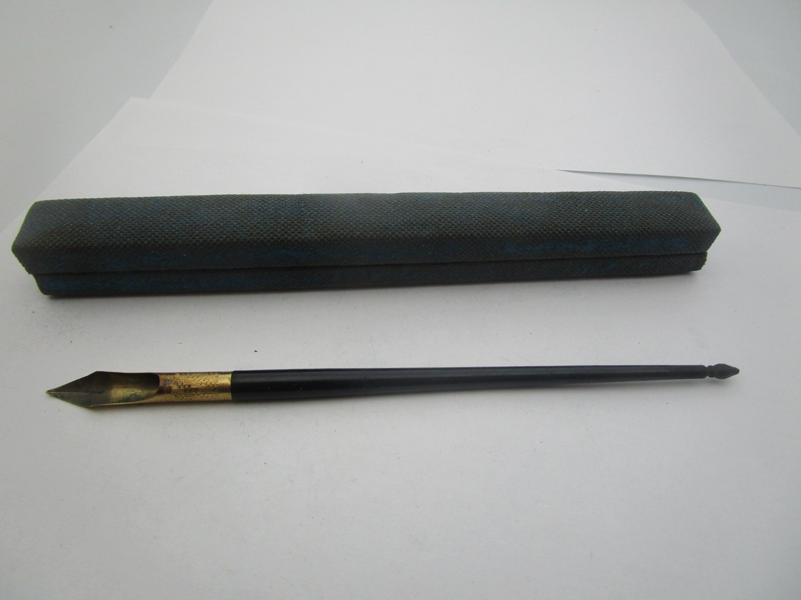 19th C Fountain Pen Antique Fancy Mabie Todd & Co NY Gold 14K Tested w/ Case