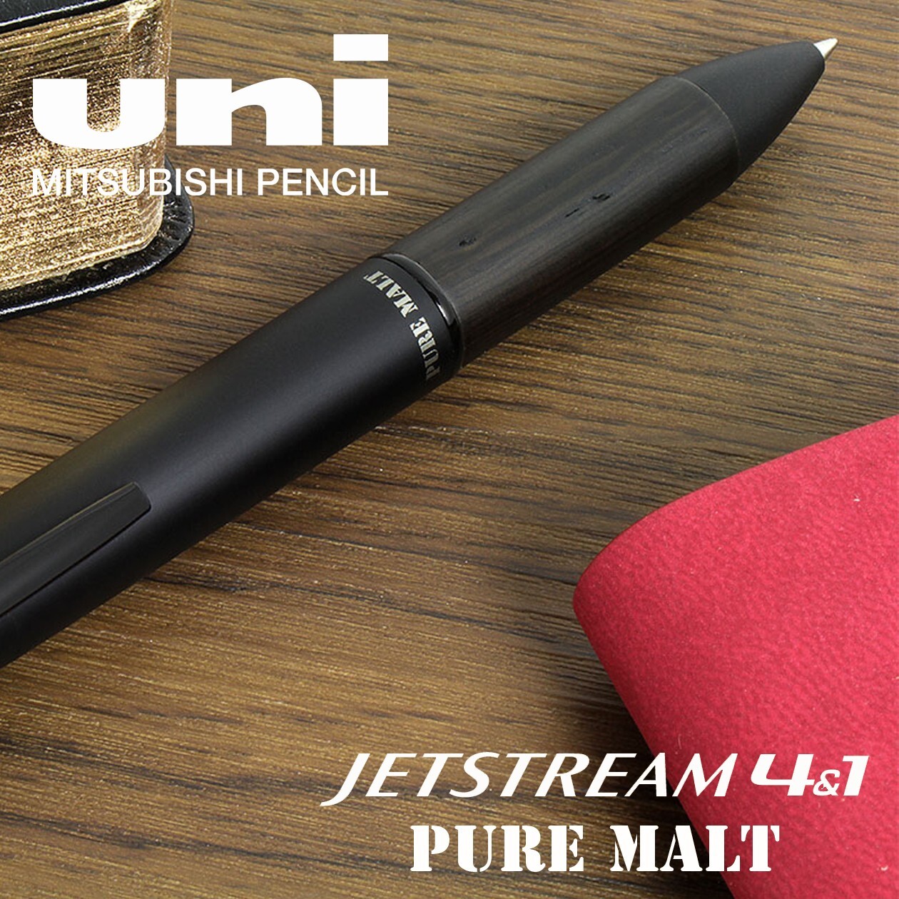 Mitsubishi Uni-Ball JET STREAM 4&1 PURE MALT Grip Ball Point Pen Made in Japan