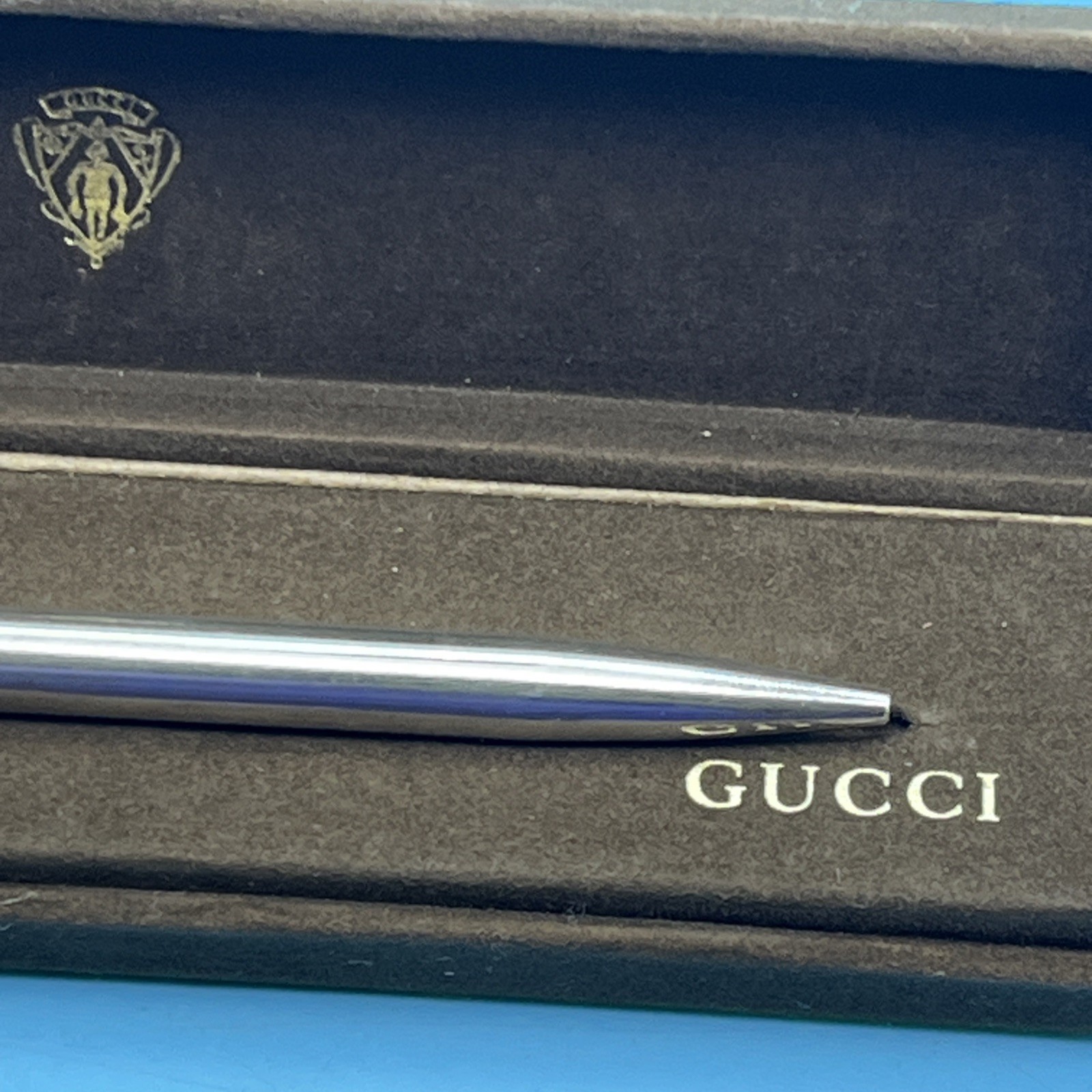 Vintage Gucci 925 Sterling Silver Ballpoint Pen Made in Italy Circa 1970s *READ