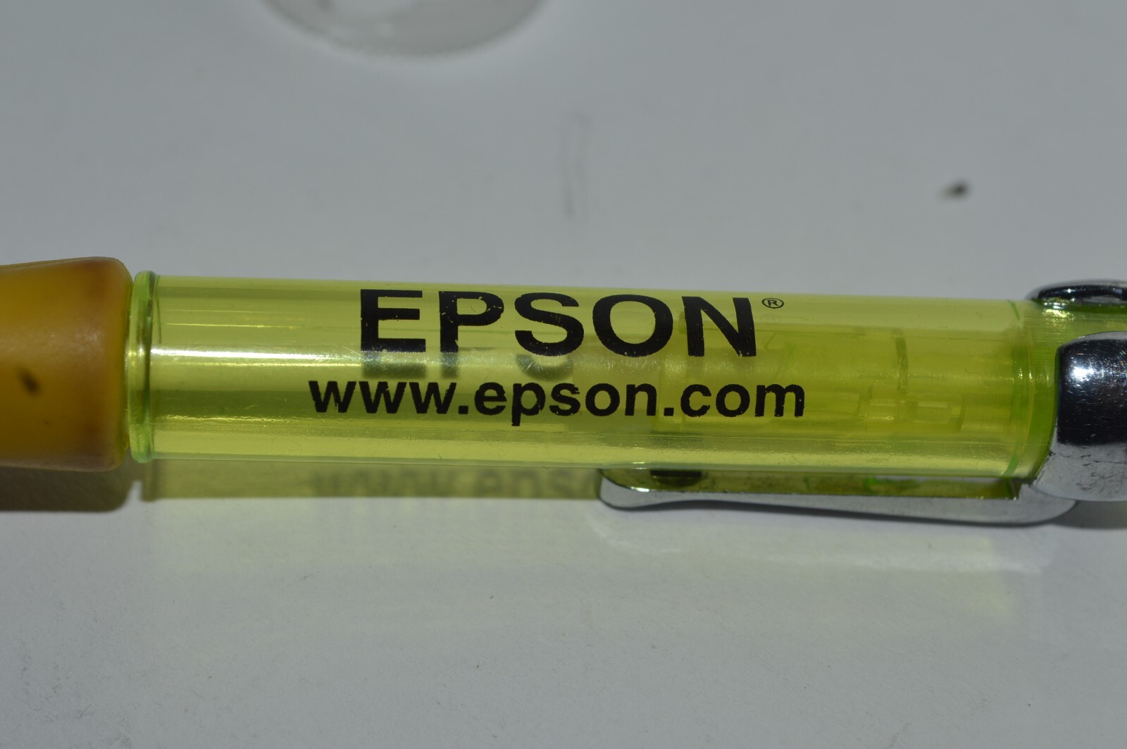 EPSON Promotional Ballpoint Pen Ergonomic Grip Lt Green Translucent Tested