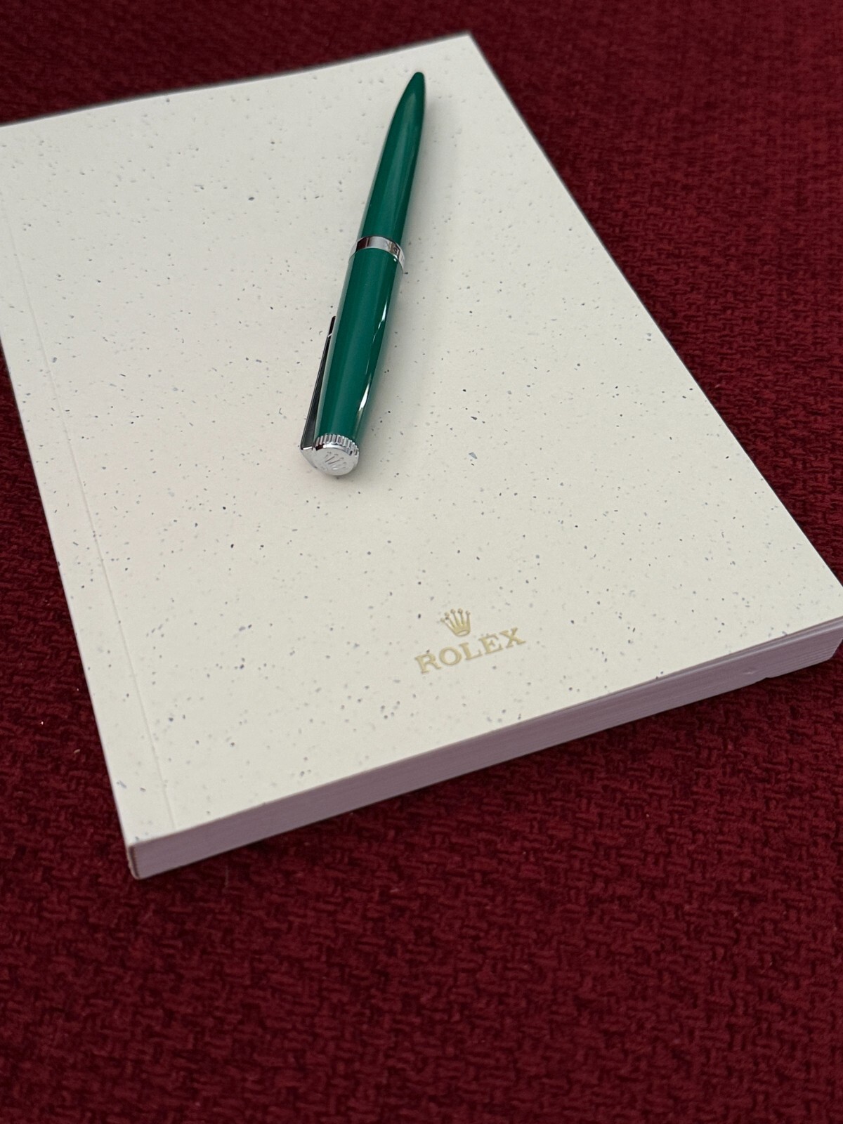 Rolex Emerald Green Twist Ballpoint Pen + Pen Pouch | Promotion VIP Gift