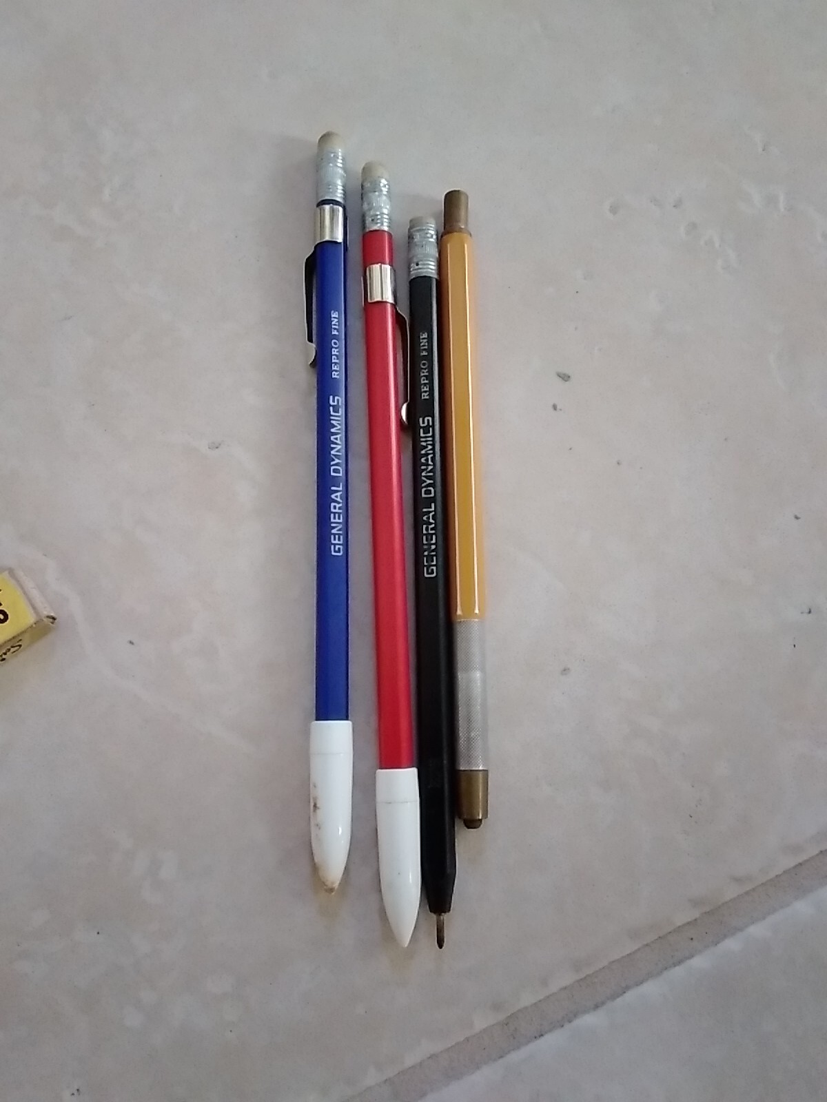 Lot of 3 Vintage Repro Fine Pens: General Dynamics + Extras