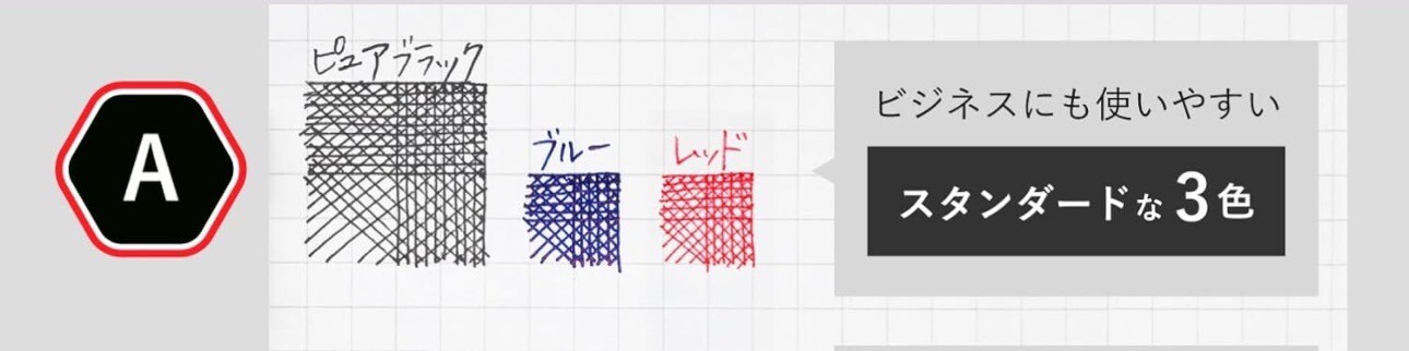 Sakura Ballpoint Pen Ballsign ID 3 Colors 0.4mm Pure Black , Red And Blue