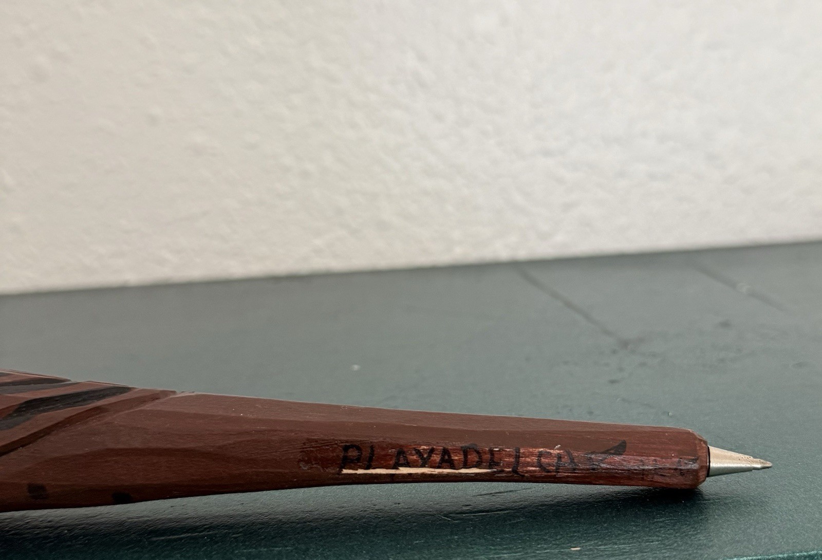 Brown Eagle Wood Carved and Painted Pen Mexico Playa Del Carmen Souvenir