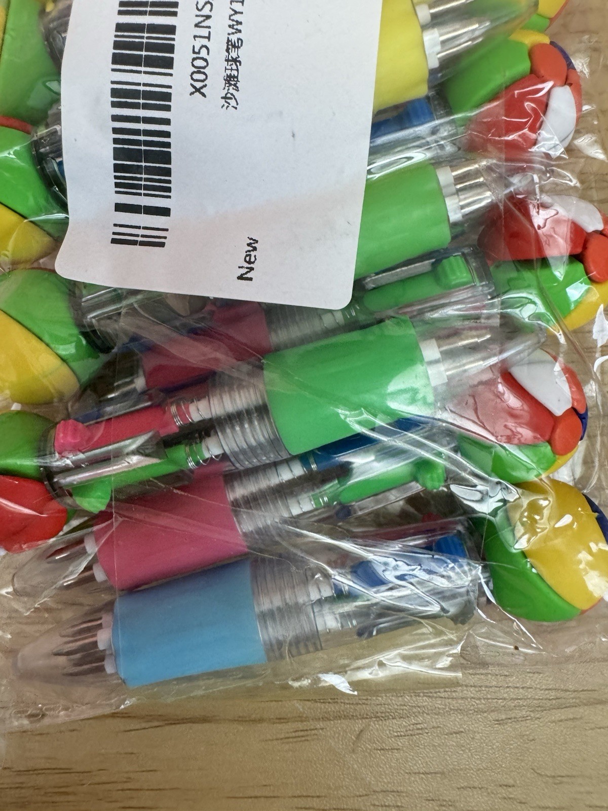 20 Pen Bag Of 4-in-1 Mini Multicolor Pens – multicolor Beach Ball Top New
