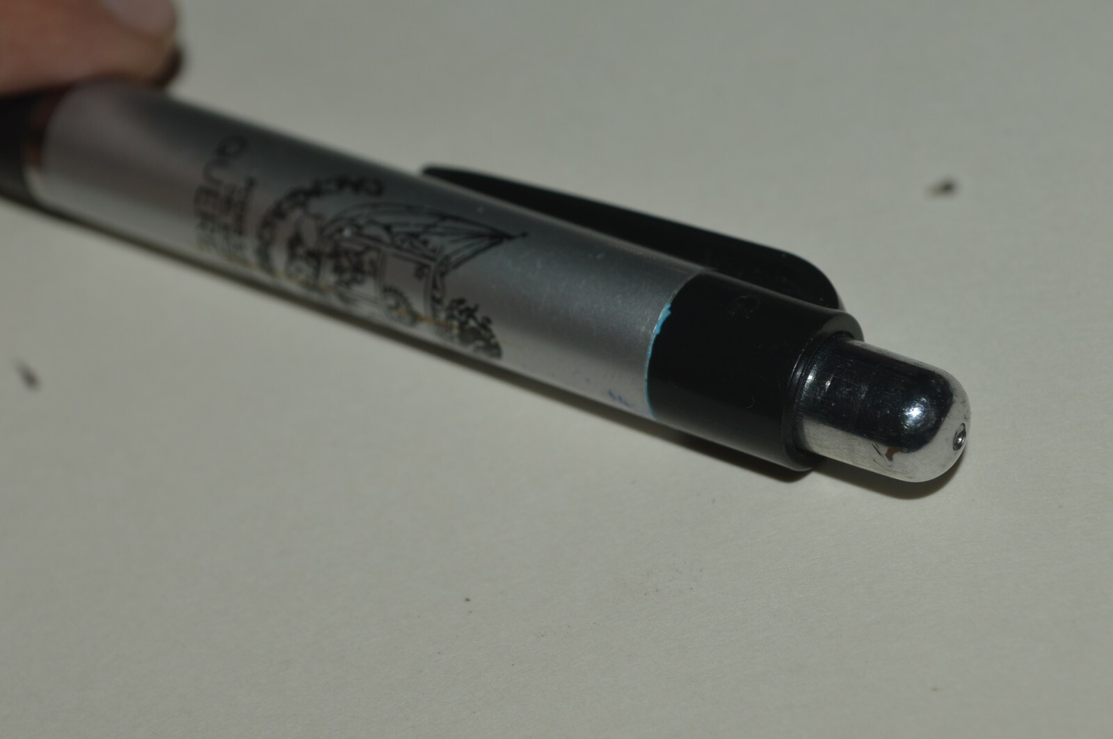 Vintage Estado De Queretaro Mexico Promo Ballpoint Pen Gray Barrel All Plastic