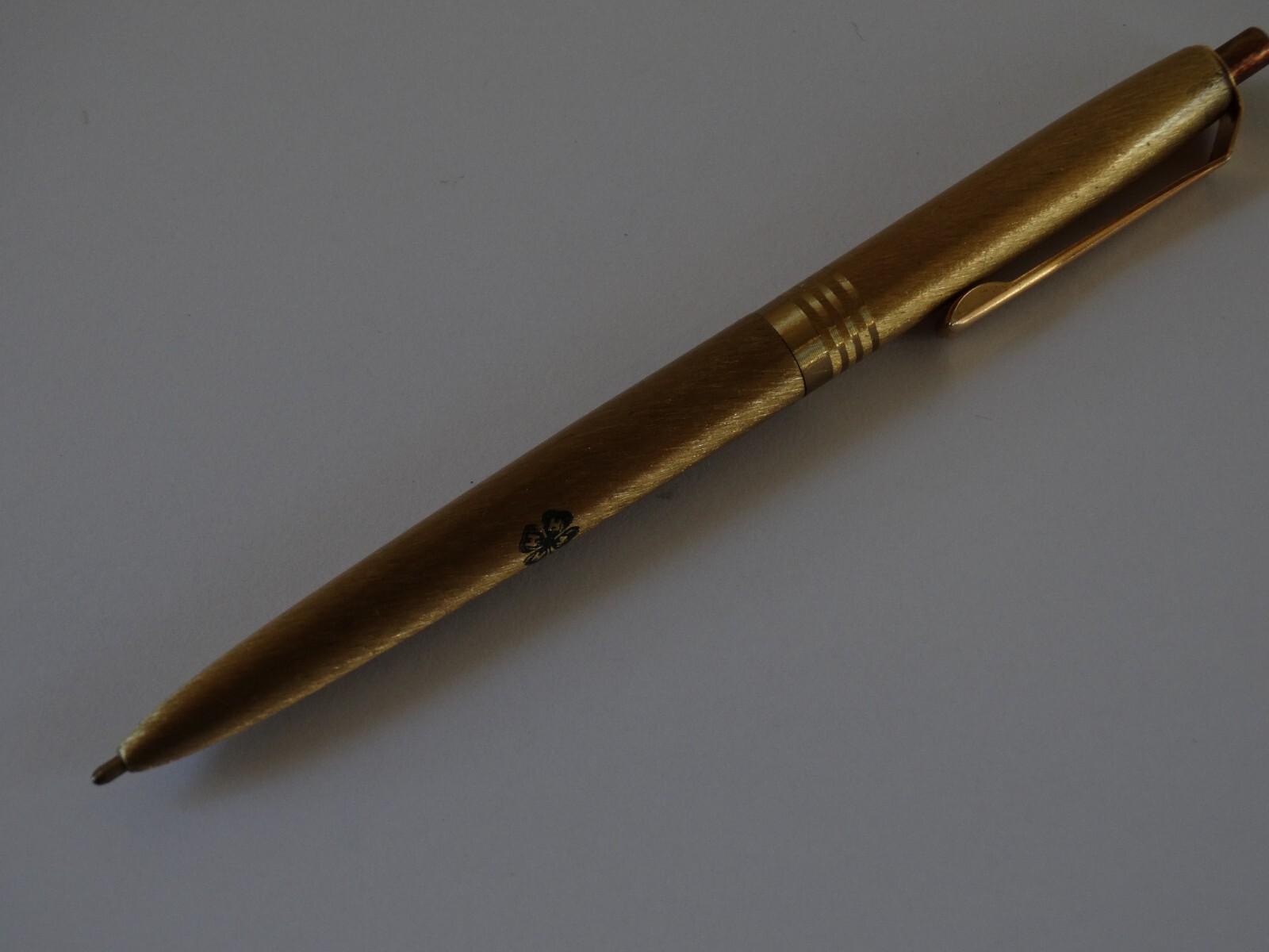 Vintage everglide 4H ball point pen farm clover leaf 4h clicker pen