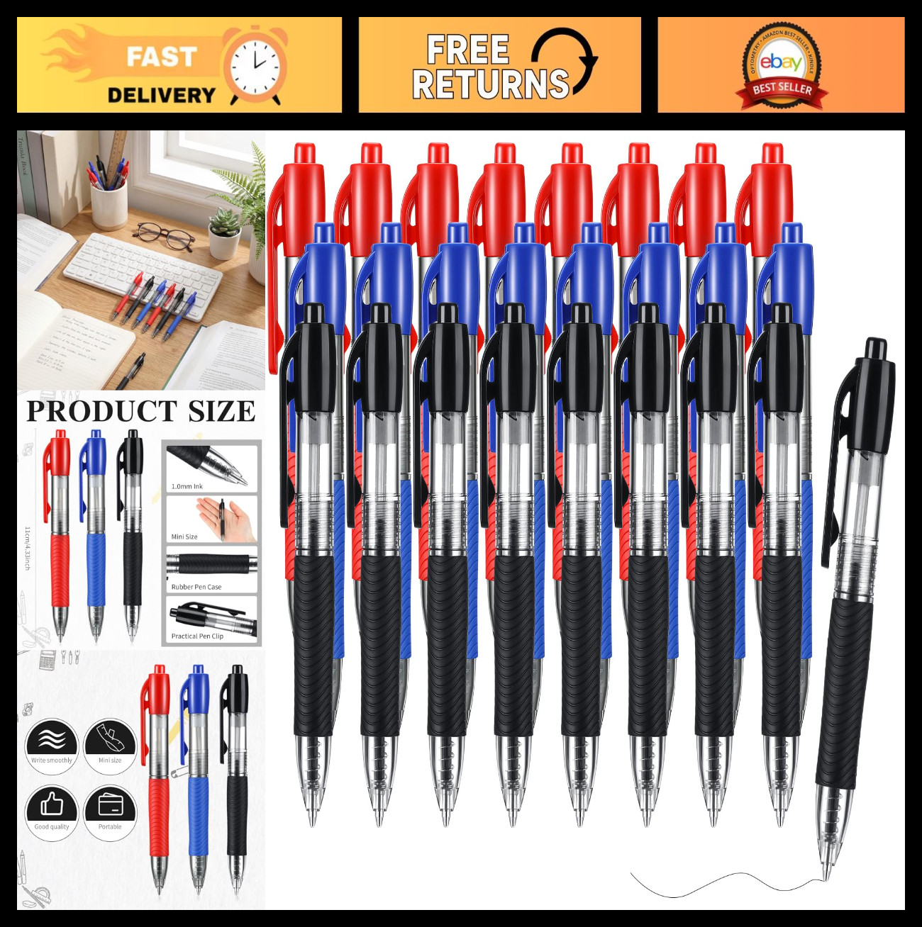 Mini Ballpoint Pens 1.0mm Pocket Size Ink Pens for Office School Classroom Gifts