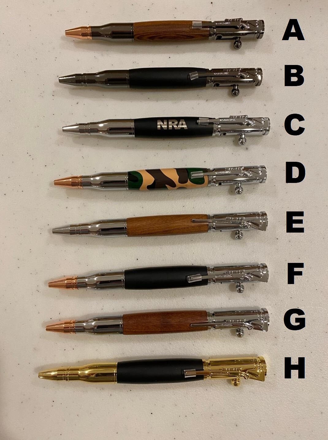 Metal Bullet Pen Bolt Action Style Heavy Duty Writing Pen Novelty Handcrafted