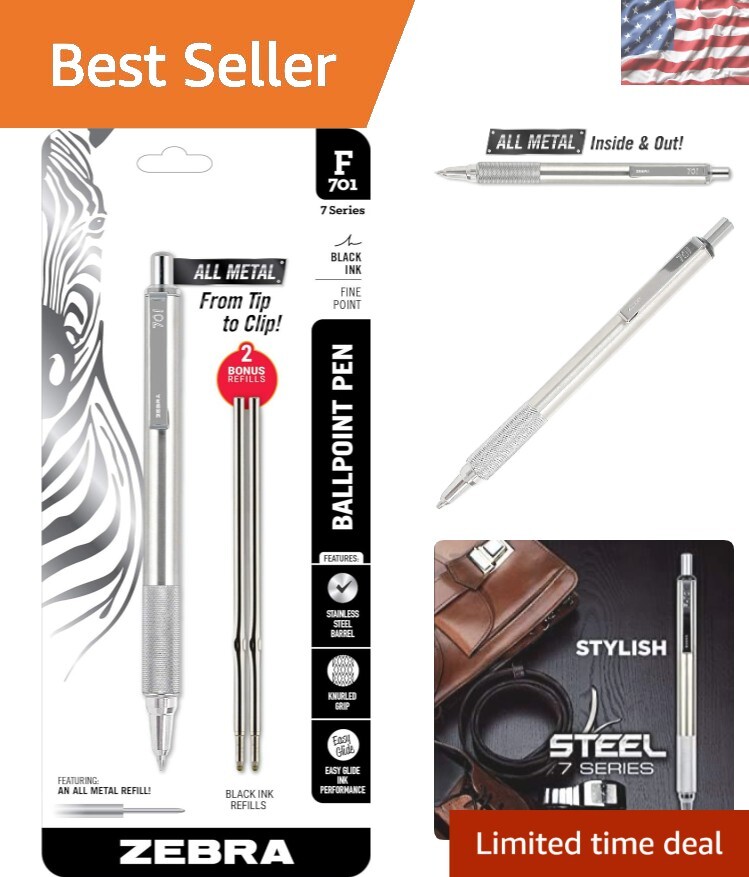 Premium F-701 Knurled Grip Ballpoint Pen – Effortless Writing Performance
