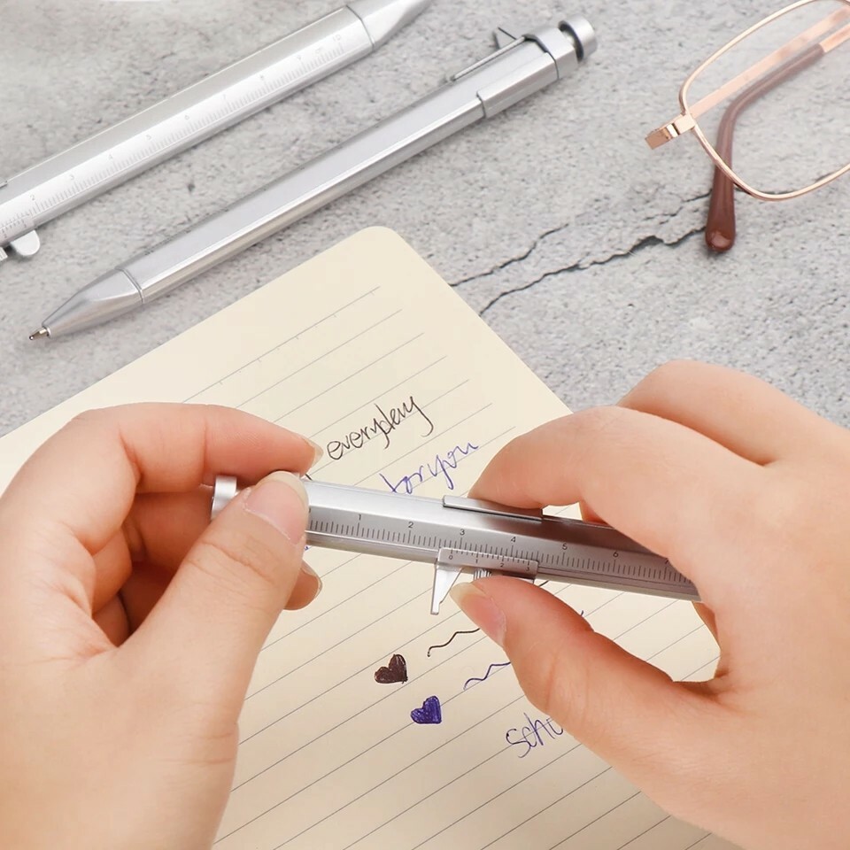 1PC Multifunction 0.5mm Gel Ink Pen Vernier Caliper Roller Ball Pen writing