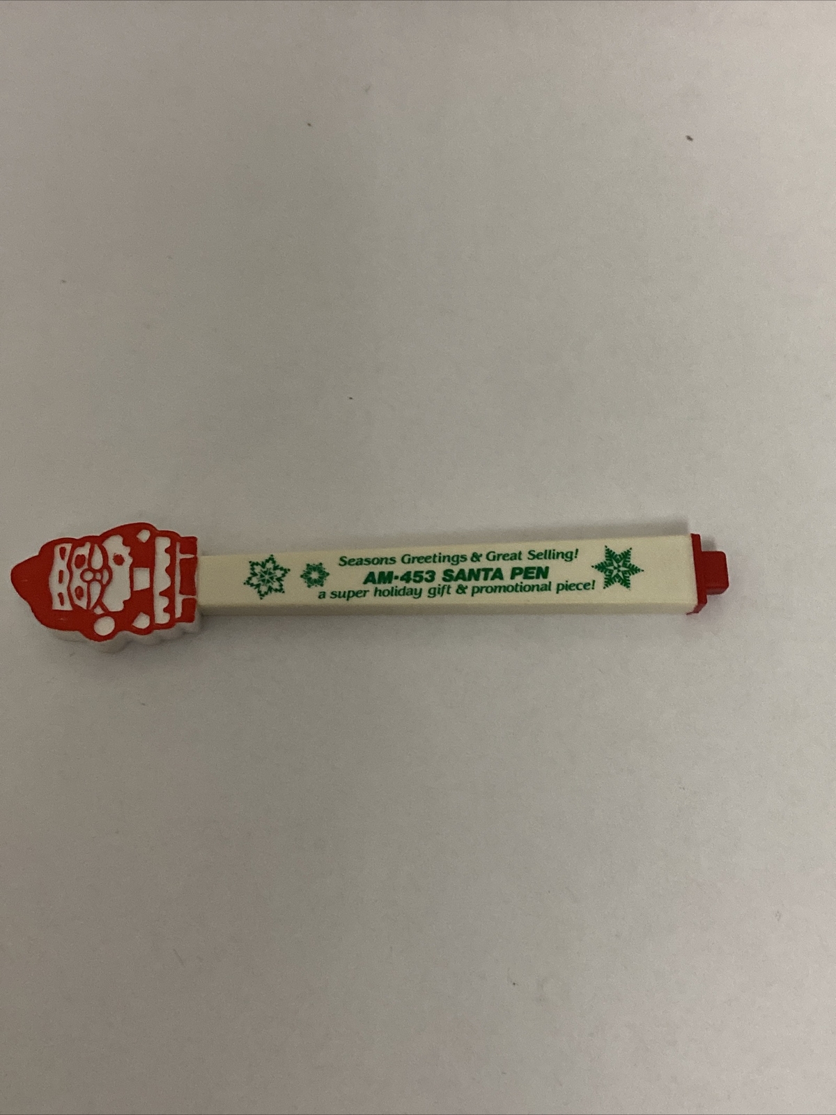 Vintage Santa Promo Pen Season’s Greetings AM-453 DRIED INK