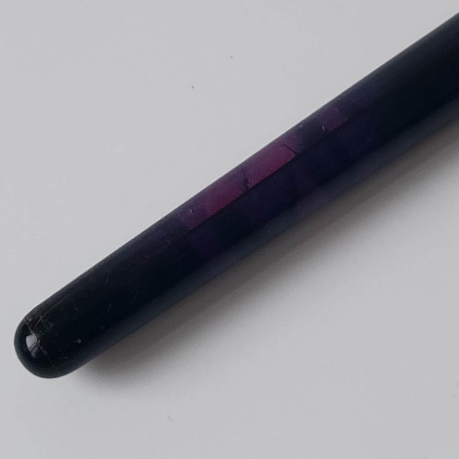 Vintage Micro Ceramic .5mm Ball Point Pen Purple Black Colors Gold Trim Montana