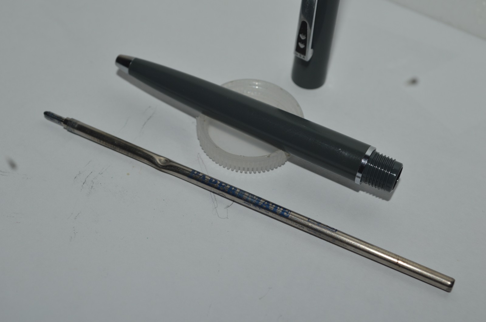 Paper Mate #355 MALIBU Ballpoint Pen Grey Color Plastic Made In USA Circa 1980’s