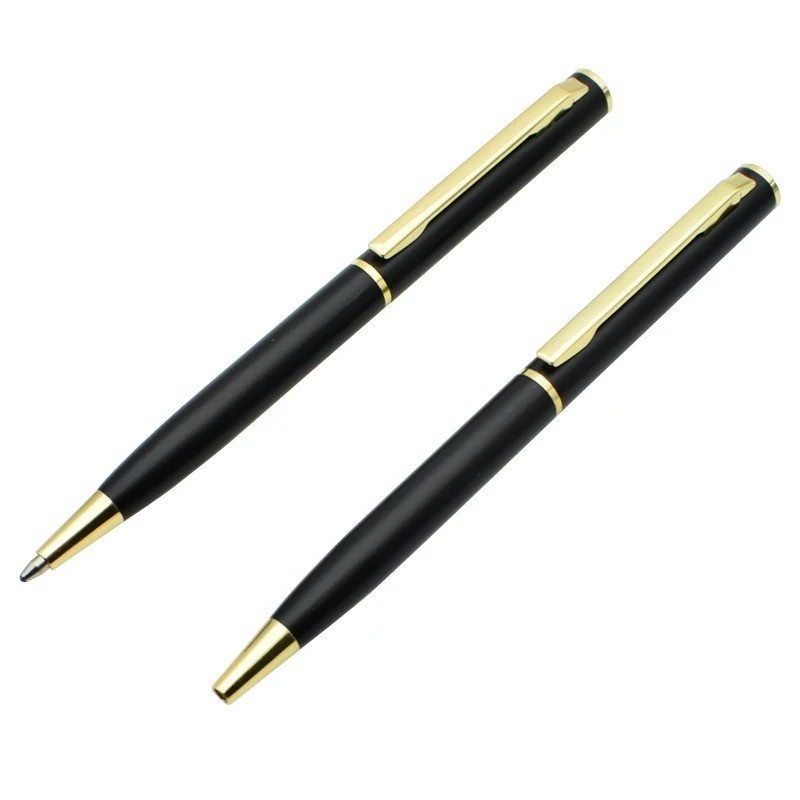 Stainless Steel Ballpoint Pen Ball Point Writing Pen Student Stationery Retro