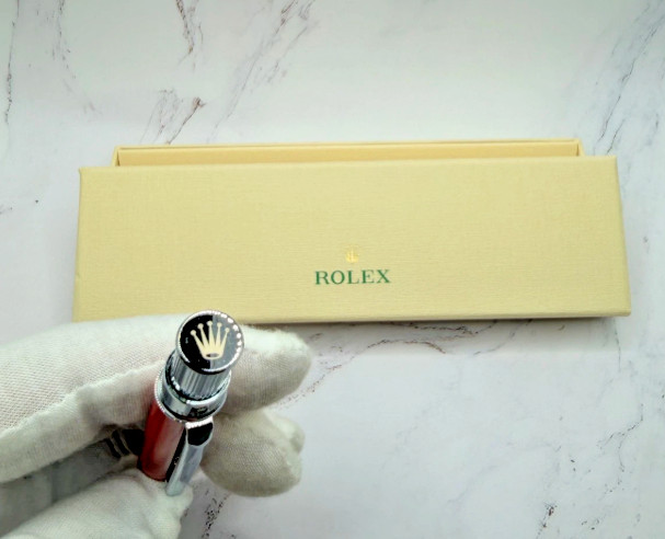 Rolex Oyster Edition Red Ruby Pen Premium Luxury Writing Instrument Full Set Box