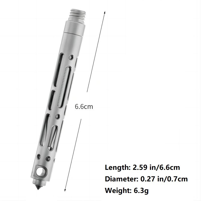 Titanium Mini Ballpoint Pen Portable Writing Pen Keychain EDC Multifunction Gift