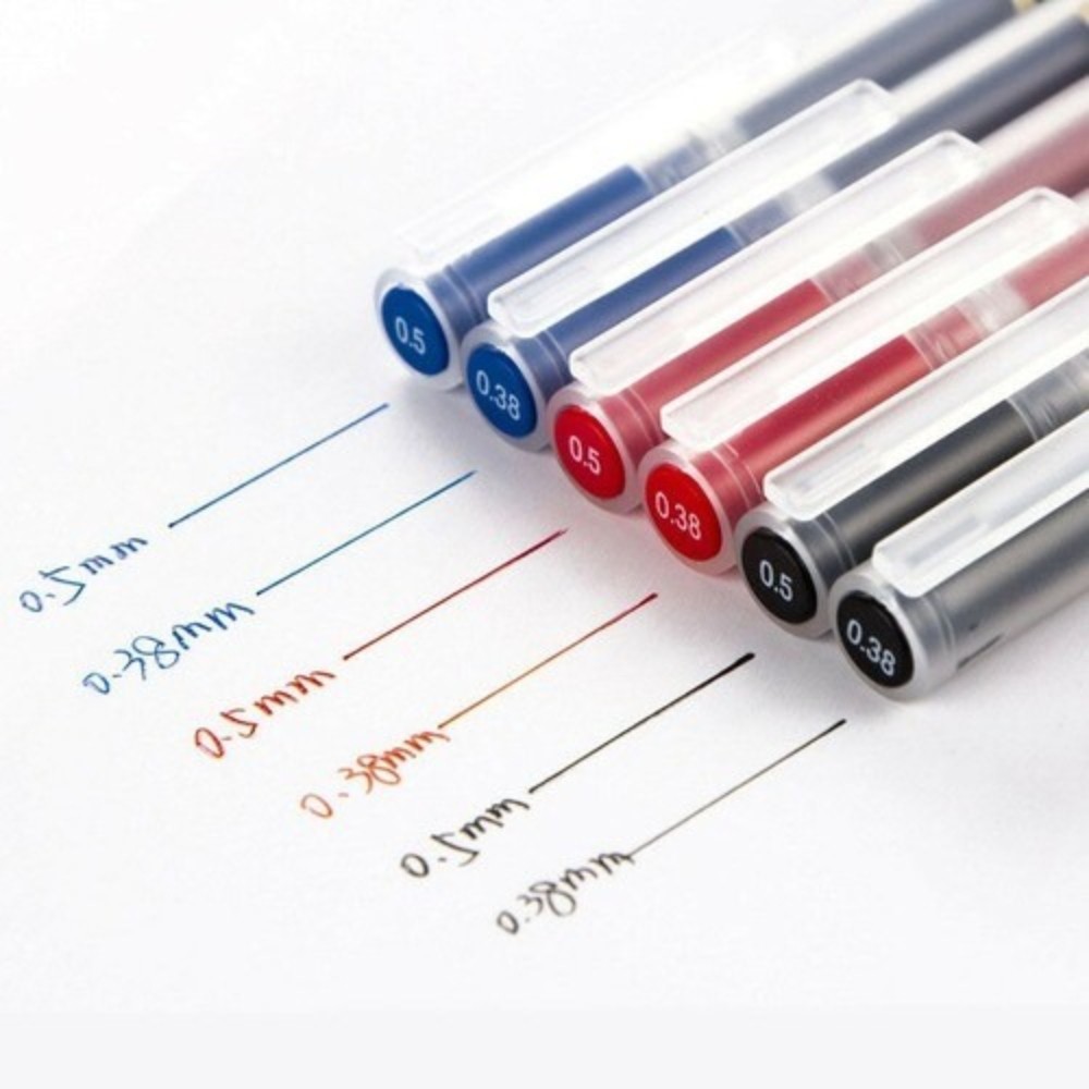 10pcs Muji Moma Japan 0.38/0.5mm Non-toxic Gel Ink Pen 4 Colors Muji Ballpoint