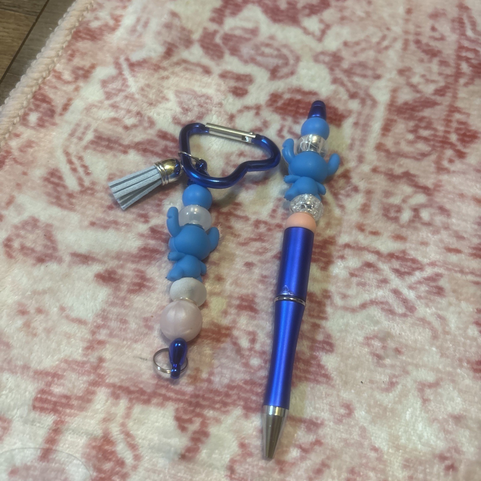 Handmade Stich Pen With Black Ink And Keychain