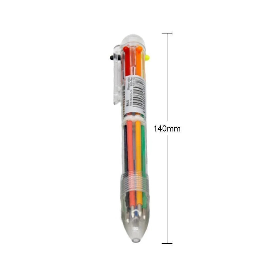 1pc MultiColor 6 in 1 Color Ballpoint Pen Ball Point Pens Kids School Office