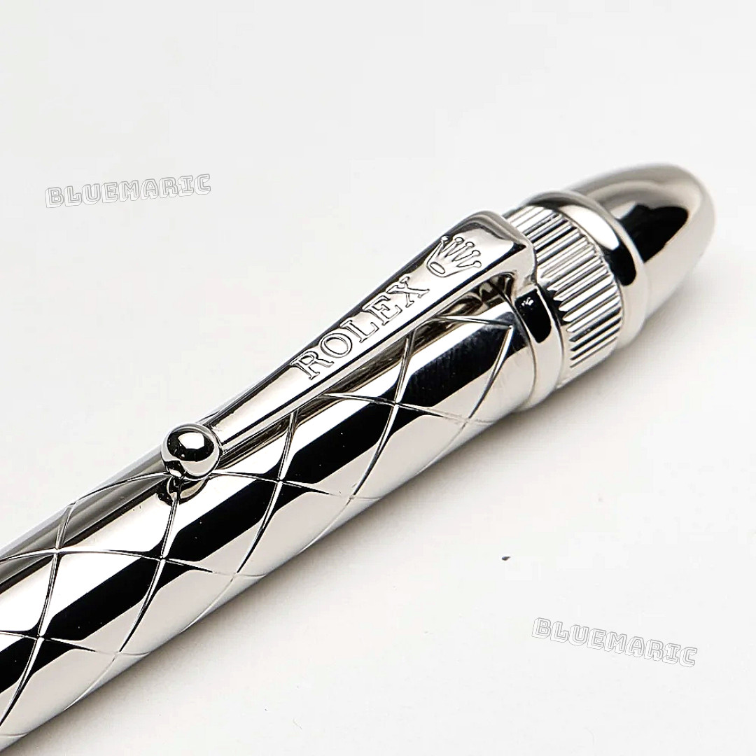 Rolex Vintage-Style Palladium-Finish Ballpoint Pen, New in Box, Luxury Ad Gift