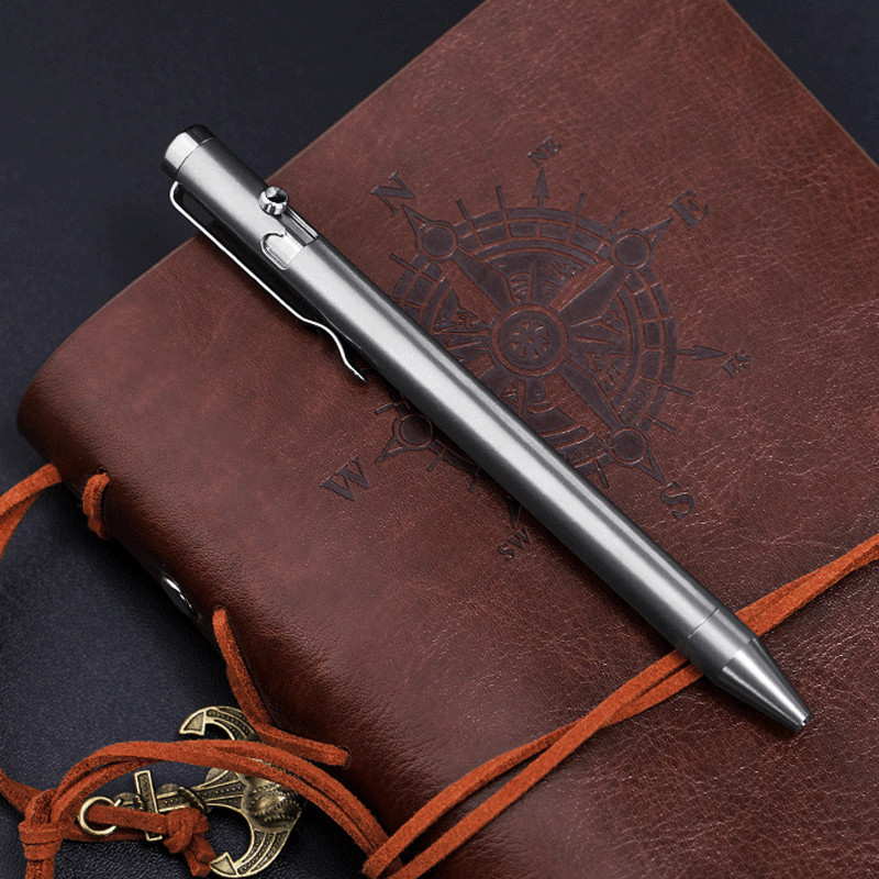 Pocket Titanium Alloy Ballpoint Pen Business Signature Pen Portable Outdoor EDC