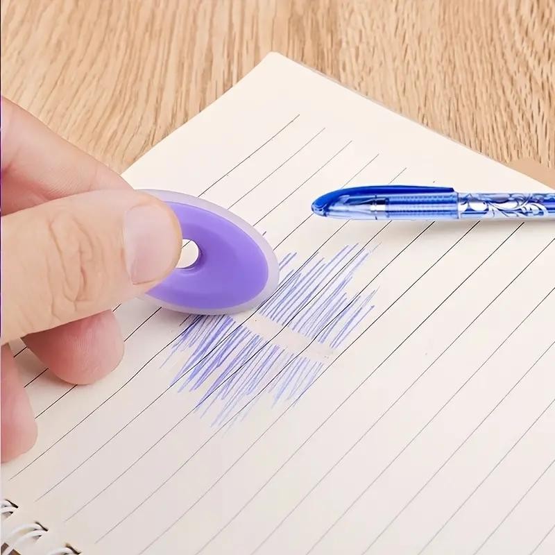 0.5mm Erasable Gel Pen Set, 6 Colors with Refills, Washable School Supplies